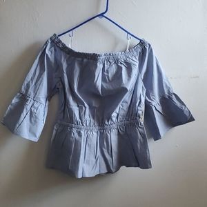 KENSIE OFF THR SHOULDER PEPLUM TOP SIZE M